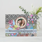 Fotokarte zum Weihnachtsgeburtstag - Schwester Karte (Stehend Vorderseite)