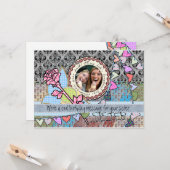 Fotokarte zum Weihnachtsgeburtstag - Schwester Karte (Vorderseite/Rückseite Beispiel)