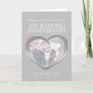 Fotokarte zum zehnten Zehnten Hochzeitstag Karte