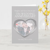 Fotokarte zum zehnten Zehnten Hochzeitstag Karte (Gelbe Blume)