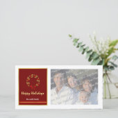 Fotokarten für den Weihnachtsurlaub Feiertagskarte (Stehend Vorderseite)