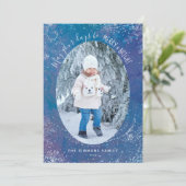 Fotokarten für Frost Flurry Holiday Feiertagskarte (Stehend Vorderseite)