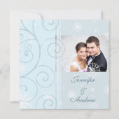 Fotokarten für Winterhochzeiten Einladung (Rückseite)