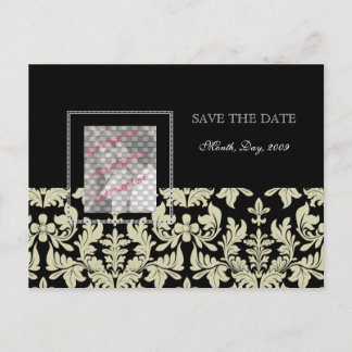 Fotokarten, Schwarz-weiße Save the Date Postkarten