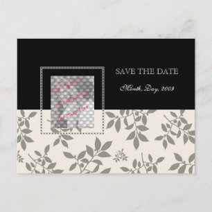 Fotokarten, Schwarz-weiße Save the Date Postkarten