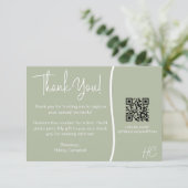 Fotokunde Vielen Dank Foto Voucher QR Code Dankeskarte (Stehend Vorderseite)