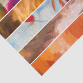 Fotokunst im Herbst in bunten Streifen Seidenpapier (Detail)