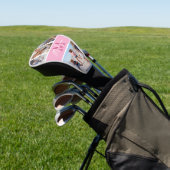 Fotolack Rosa Monogramm Golf Headcover (In SItu)