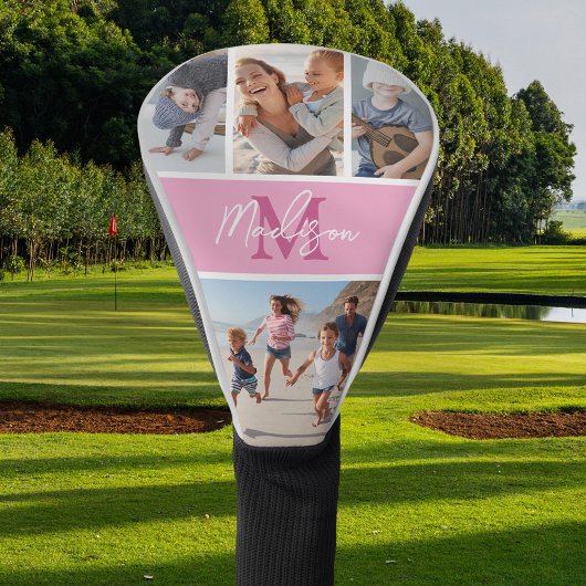 Fotolack Rosa Monogramm Golf Headcover