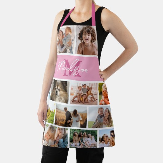 Fotolack Rosa Monogramm Schürze (InSitu)