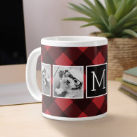 Fotolage - Monogram Red Black Buffalo Kariert
