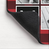 Fotolage - Monogram Red Black Buffalo Kariert Mousepad (Ecke)