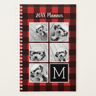 Fotolage - Monogram Red Black Buffalo Kariert Planer