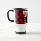 Fotolage - Monogram Red Black Buffalo Kariert Reisebecher (Links)