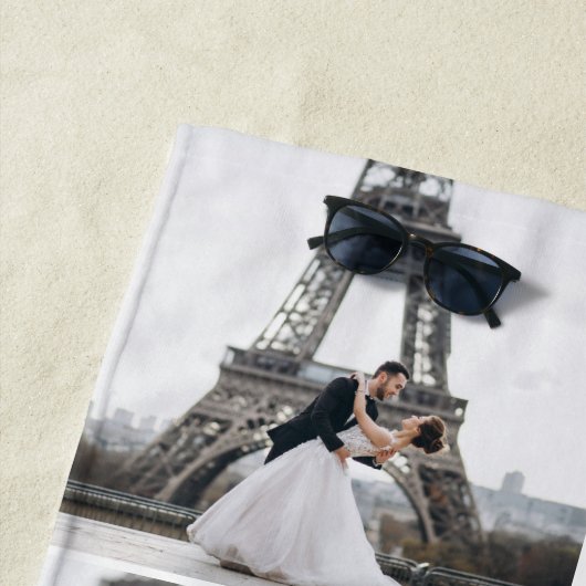 Fotolage Navy Modernes Monogramm Strandtuch (Beispiel)