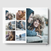 Fotolage und Monogramm | Hochzeit Gästebuch (Rückseite)