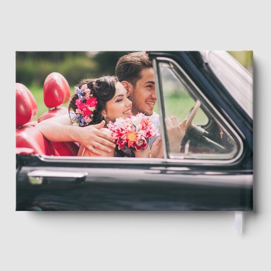 Fotolage und Monogramm | Wedding Guestbook Gästebuch (Rückseite)