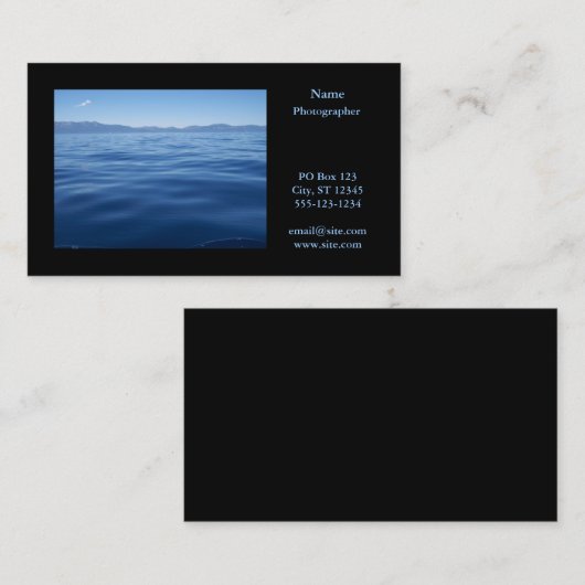 Fotolandschaft Horizontal Schwarz Visitenkarte (Vorne/Hinten)