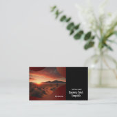 Fotolandschaft Sunset Business Card Visitenkarte (Stehend Vorderseite)