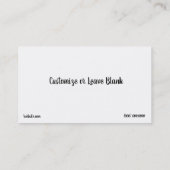 Fotolandschaft Sunset Business Card Visitenkarte (Rückseite)