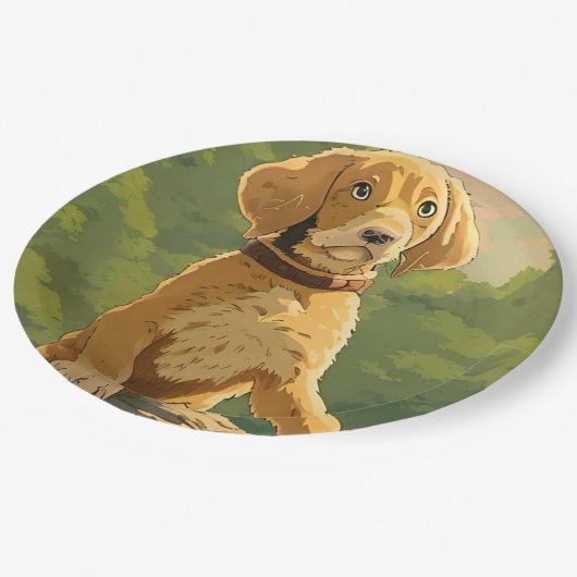 Fotoleap Rundpapierplatte Pappteller (Schrägansicht)