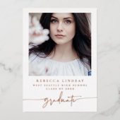 Fotoleiterkarten für Script-Abschluss Folieneinladung (Vorderseite)