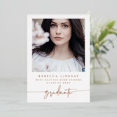 Fotoleiterkarten für Script-Abschluss Folieneinladung (Stehend vorne)