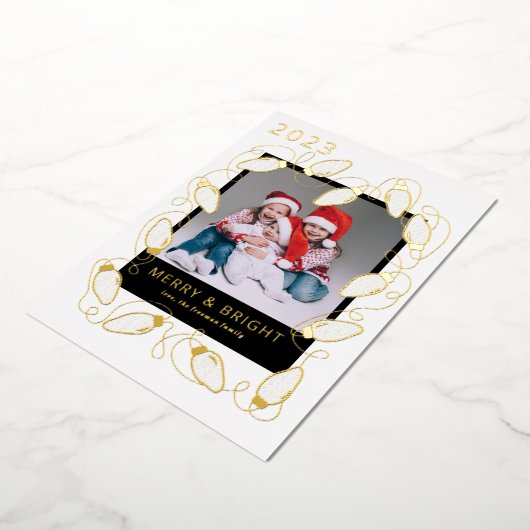 Fotoleiterleuchten Fotokarte Folien Feiertagskarte (Gedreht)