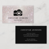 Fotologo auf Imitats Glitzer Visitenkarte (Vorne/Hinten)