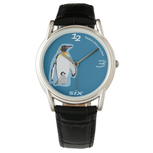 fotolulu-Pinguin-Uhr Armbanduhr (Vorderseite)