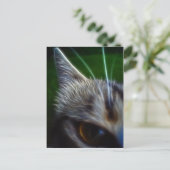 Fotomanipulation der Katze Postkarte (Stehend Vorderseite)