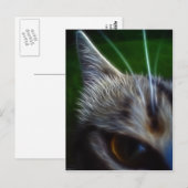 Fotomanipulation der Katze Postkarte (Vorne/Hinten)