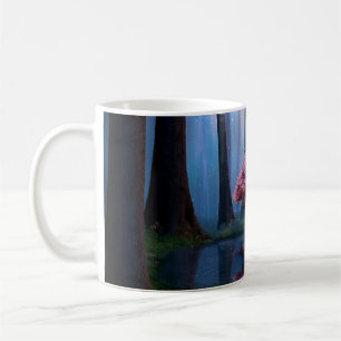 Fotomanipulation des Pink Tree Pond Forest Kaffeetasse
