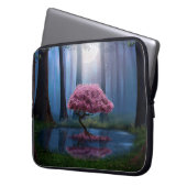 Fotomanipulation des Pink Tree Pond Forest Laptopschutzhülle (Vorderseite Links)