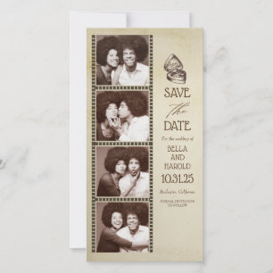 Fotomaschinen-Thema Vintage Heiratsanzeige Save The Date