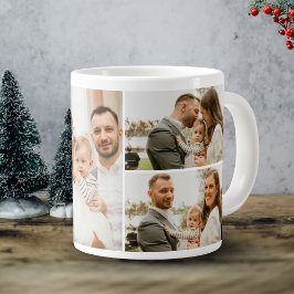 Fotomaterial - 4 Fotos Schwarz-weißer benutzerdefi Jumbo-Tasse