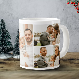 Fotomaterial - 4 Fotos Schwarz-weißer benutzerdefi Jumbo-Tasse