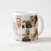 Fotomaterial - 4 Fotos Schwarz-weißer benutzerdefi Jumbo-Tasse (Vorderseite Rechts)