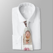 Fotomaterial Beste Papa Ever White Neck Tie Krawatte (Gebunden)