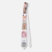 Fotomaterial Beste Papa Ever White Neck Tie Krawatte (Vorderseite)