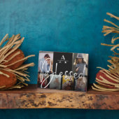 Fotomaterial Collage, gesegnet mit Monogramm-Skrip Fotoplatte (Seite)