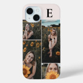 Fotomaterial Elegantes Monogramm Rosa Rosa Case-Mate iPhone Hülle (Rückseite)