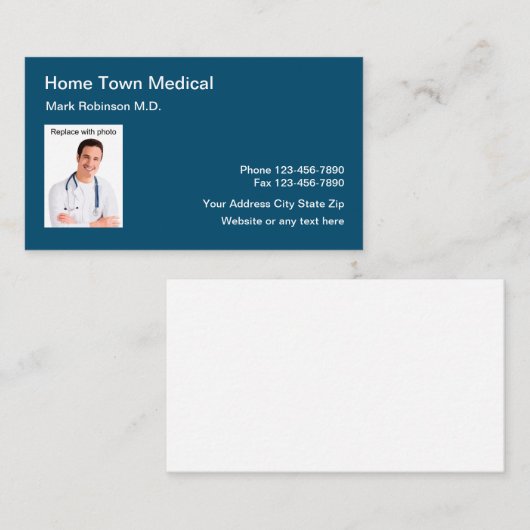 Fotomaterial für Ärzte Visitenkarte (Vorne/Hinten)
