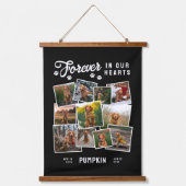 Fotomaterial für immer in unserem Hearts Dog Memor Wandteppich Mit Holzrahmen (Vorderseite)