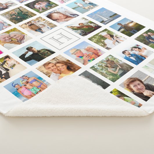 Fotomaterial Monogram, weiß grau Sherpadecke (3/4)