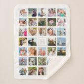 Fotomaterial Monogram, weiß grau Sherpadecke (Vorderseite)