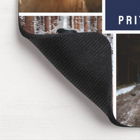 Fotomaterial und Monogramm für Navy-Paw-Hunde Mousepad (Ecke)