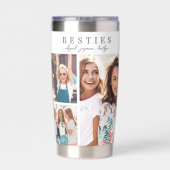 Fotomontage der besten Freunde Thermobecher (Rückseite)