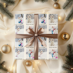 Fotomontage Frohe Weihnachten Geschenkpapier