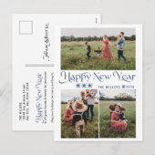 Fotomontage Frohes Neues Jahr Feiertagspostkarten Feiertagspostkarte (Vorne/Hinten)